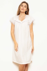 Rena 100% Cotton Voile Cap Sleeve Nightdress